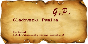 Gladovszky Pamina névjegykártya